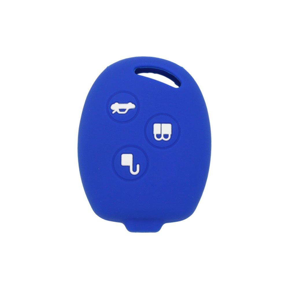 BROVACS Silicone Cover Protector Case Holder Skin Jacket Compatible with FORD 3 Button Remote Key Fob CV2707 Deep Blue