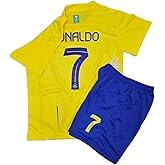 1 Stop Soccer Ronaldo CR7 Jersey Kids Uniform AL NASSR Fc Saudi Arabia