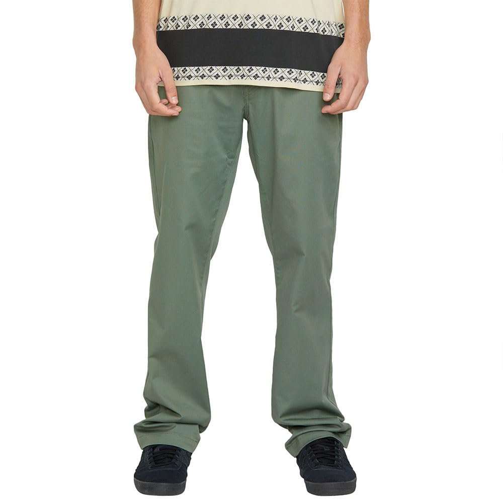 Volcom Men's Frickin Modern Fit Stretch Chino Pant, Light Olive Image
