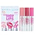 Maybelline Baby Lips Color Balm Crayon Trio Lip Set: Blush Burst, Sassy Scarlet, and Strawberry Pop