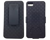 Smays 2-in-1 Slide Hard Case with Belt Clip for BlackBerry Z10 (Grid, Black)