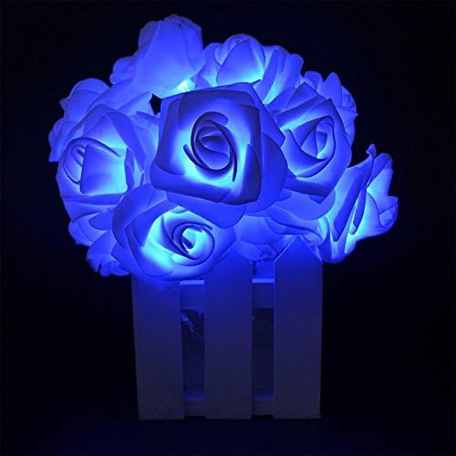 Rose Flower String Lights 20 LED Wedding Garden Party Christmas Decor