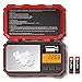 Digital Pocket Scale, 200g /0.01g Mini Scale, Highly Accurate Multifunction with Premium Stainless Steel Finish, LCD Backlit Display, 6 Units, Auto Off, Tare (Red,Battery Included)