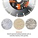 KSEIBI 641370 Premium 7 Inch Dry Wet Cutting Segmented Diamond Saw Blade with 7/8 Inch Arbor for Concrete Stone Brick Masonry