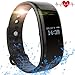 Fitness Tracker Watch, TH Bluetooth Fitness Tracker with Heart Rate Monitor Activity Bluetooth Bracelet Watch for Apple IOS Android Smartwatch with Sleep Monitoring Wristband Band