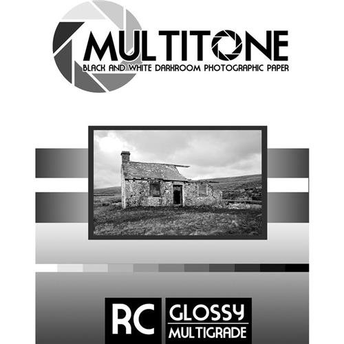 Inkpress MultiTone Black & White Resin Coated BW Glossy Darkroom Photographic Paper, 5x7, 25 Sheets