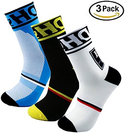 Yijiujiuer Men's Cycling Socks Sports Running Socks for Size 6-11