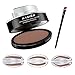 CCbeauty Eyebrow Powder Stamper Seal Kit Eyebrow Kit Powder Makeup Eyebrow Tinting Coloring Kit,Light Brown