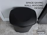 Addis Eco 50 Litre Plastic Pedal Bin All Black Recycled UK Made view 6