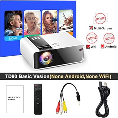 WHLDCD Proyector Mini proyector HD TD90 Native 1280 x 720P LED ...