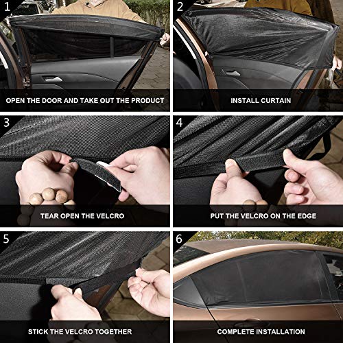 Car Window Shade for Baby 2PC Car Sun Shade Upgraded Universal Car Rear Side Window Breathable