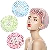 Shower-Caps-3-Packs-Waterproof-Shower-Cap-for-Women-Reusable-Shower-Hat-Bath-Caps-with-Elastic-Band-Large-Plastic-Long-Hair-Environmental-Protection-Hats-for-Ladies-Girls-Kids-Spa-Salon Shower Caps 3 Packs, Waterproof Shower Cap for Women Reusable Shower Hat Bath Caps with Elastic Band, Large Plastic Long…