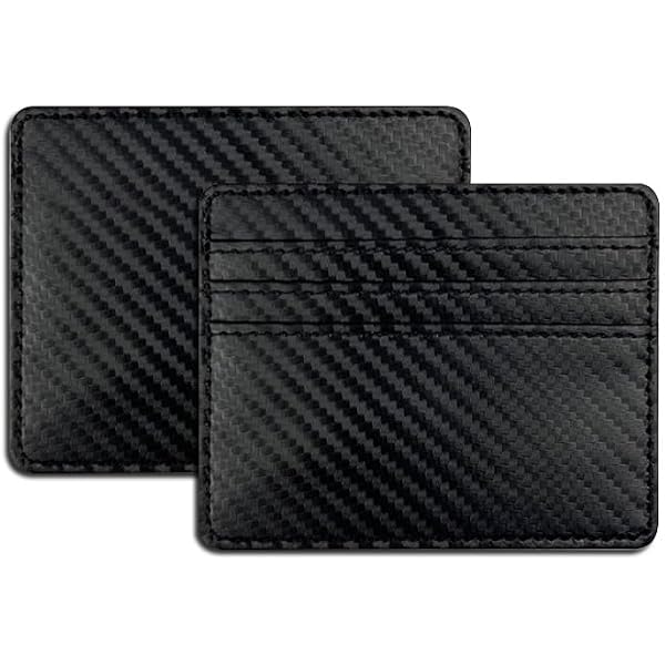 MUFANDUO Men's Slim Bifold Wallet With Zipper Coin Pocket - Minimalist PU Leather Wallet With Money Clip & Card Slots, Brown - View #5