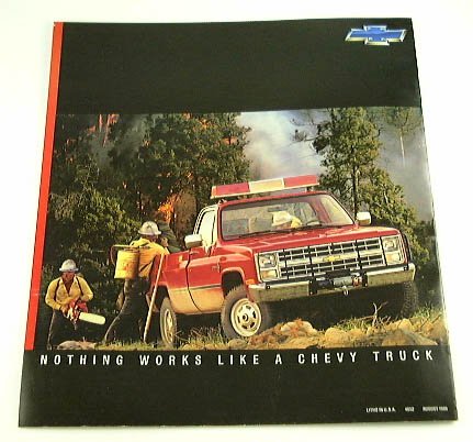 1987 87 Chevrolet CHEVY PICKUP Truck BROCHURE R10 V20