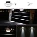 Miyole 6 Pack Solar Powered Gutter Lights Waterproof Outdoor Dusk to Dawn 3 LED Deck Fence Wall Stair Step and Yard Cool White LED Eaves Garden Landscape Pathway