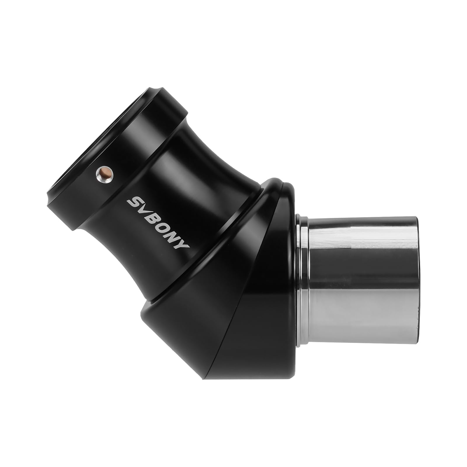 Svbony SV222 Diagonal Adapter, 1.25" Zenith Mirror 45° Metal Erecting Diagonal Prism with Brass Press Ring Telescope Accessories for Astronomical Observations