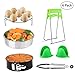 Pot Accessories - 6 Pcs Accessories Set Fits InstantPot 5, 6, 8 Qt Pressure Cooker, Steamer Basket/Egg Steamer Rack/Non-Stick Springform Pan/