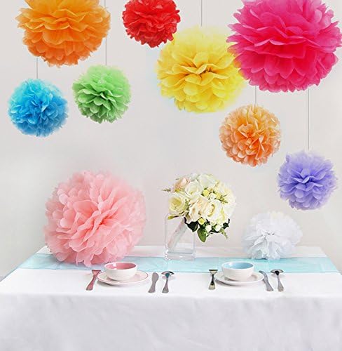 8 Inch ipalmay 10 unidades varios colores papel de seda pompones 8 