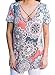 Dokotoo Womens Ladies Summer Casual Short Sleeve Floral Blouses Juniors Tops Shirts Plus Size Grey Large