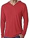 Yoga Clothing For You Mens Triblend Lightweight Hoodie Tee, 2XL Vintage Red