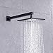 KES Rain Shower Head SUS304 Stainless Steel 8-Inch Rainfall Square Fixed Showerhead Metal Swivel Ball Adjustable Oil Rubbed Bronze,J213S8-ORB