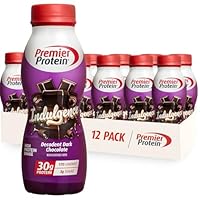 Premier Protein Shake INDULGENCE, Decadent Dark Chocolate, 30g Protein, 170 Calories, 3g Sugar, 11.5 fl oz, 12 Pack (Packaging May Vary)