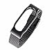 Xiaomi Mi Band 3 Replacement Strap, Miband 3 Replacement Band 16-22CM,Double Elastic Buckle Stainless Steel Metal Wrist Strap Wristband Watchband Bracelet Replacement for Mi Band 3(No Tracker)