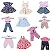 ZWSISU 10PCS Doll Clothes fits 14 inch 14.5inch Doll American Girl Wellie Wishers Dolls