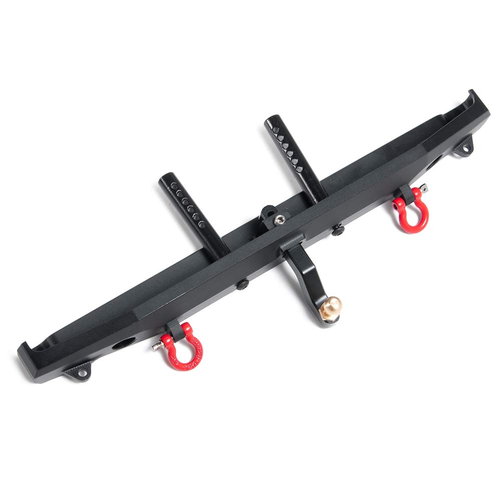 ZuoLan Metal Rear Bumper with Lights/Shackles/Trailer Hitch for TRX4,SCX10-ii 90046 1/10 RC Crawler Car