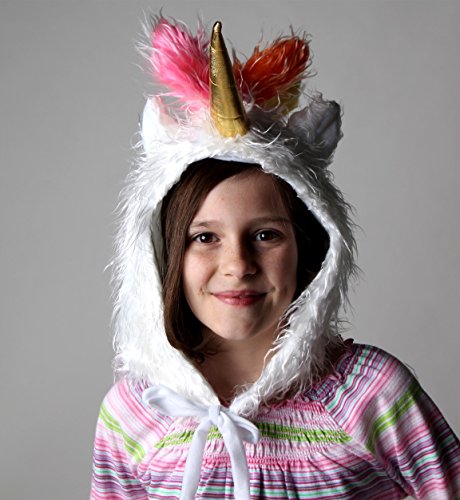 Plush White Soft Fuzzy Unicorn Child Hat