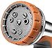 Rhino Tuff Products Garden Hose Nozzle 9-Setting Sprayer for Home, Lawn Care, Gardening and Car Wash Detailing, Heavy-Duty Aluminum Spray Nozzle Includes 3 Bonus Washers