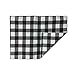 Aothpher Trellis Placemats Geometric Black & White Checked Square Table Place Mats Buffalo for Dining Table, 12x16 Inches, Double-Deck Set of 4