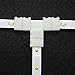 LightingWill 10pcs/Pack T Shape Solderless Snap Down 2Pin Conductor LED Strip Connector for Quick Splitter Connection of 8mm Wide 3528 2835 Single Color Flex LED Strips
