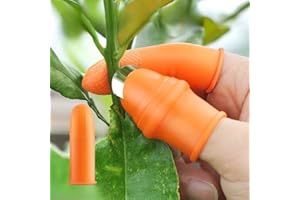 Fruit and Vegetable Picking Potted Plants Trim Silicone Thumb Knife Set Picking Portable Knife Garden Tools (Orange)