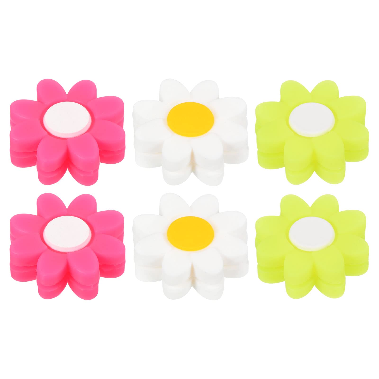 PATIKIL Tennis Racket Vibration Dampener, 6 Pack Soft Silicone Racquet Shock Absorber String Damping, White, Pink, Yellow