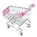 SMTSMT Supermarket Handcart Shopping Utility Cart Mode Storage Basket Desk-Pink