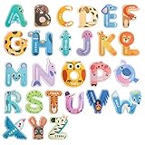 USATDD Jumbo Magnetic Letters Colorful ABC Alphabet