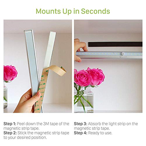 Motion Sensor Closet Lights, OxyLED 36 LED USB Rechargeable Under Cabinet Lighteing, Stick-on Cordless Motion Sensor Wardrobe Bar, Super Bright Closet Light with Magnetic Strip, T-02Plus (3 Pack)