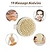 OMorc2 Pack Bamboo Shower Body Bristle Brush Body Scrubber with Massage Nodules for Cleaning, Massaging, Exfoliating, Blood Circulation