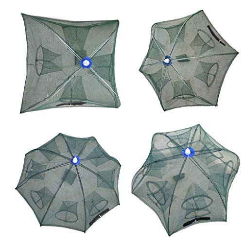 Zerama 4/6/8/12 Holes Automatic Fishing Net Shrimp Cage Nylon Foldable Crab Fish Trap Cast Network - Thumbnail 5
