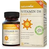 NatureWise Vitamin D3 5,000 IU for Healthy Muscle Function, Bone Health and Immune Support, Non-GMO in Cold-Pressed Organic Olive Oil, Gluten-Free,  3-month supply, 90 count, packaging may vary