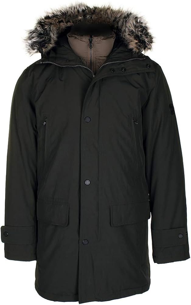 michael kors parka mens blue