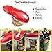 Upgrade Automatic Electric Can Opener for Restaurant & Kitchen, Handy One Touch Smooth Edge Battery Tin Opener, Chef's Best Choice as easy to use TinCan Opener(Red)