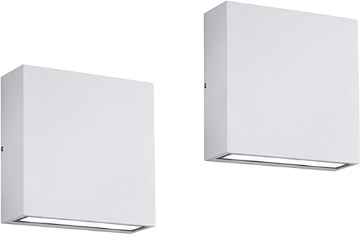 Led Aussenwandleuchte Mit Up And Down Light In Weiss Im 2er Set