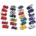 CP Toys 26 pc. Die Cast Micro Racers Playset with Play Mat and 2 Pop-up Buildings