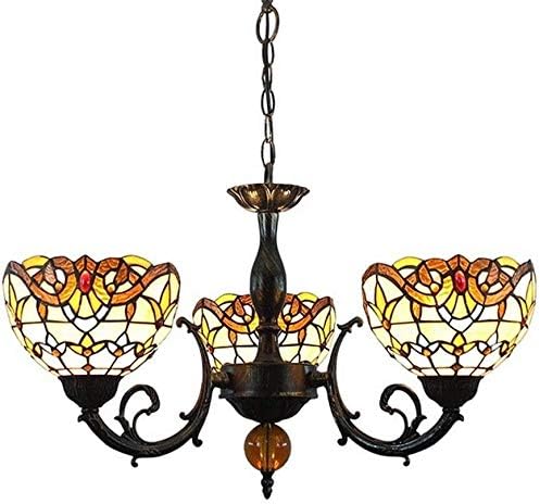 Pusaman 買収 ヨーロッパのレトロな創造的なティファニーは ガラスのシャンデリアを染色しました ルームレストランの寝室のシャンデリア バーバロック3を生きて