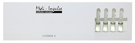 Medi-Impulse® THL13 Vitamin A Ampullen 10 x 2 ml mit Hyaluron | Falten minimieren | Faltencreme | Faltenreduktion