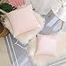Home Brilliant Super Soft Velvet Solid Couch Chair Cushion Cover Euro Throw Pillow for Baby Office Nap 24 inch by 24 inch(60x60cm), Pastel Pink