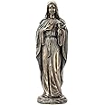 Veronese Design 8 1/8" Tall Immaculate Heart of Mary Cold Cast Bronzed Resin Sculpture Religious Figurine Spiritual Collectibles