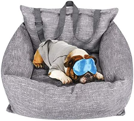 Yitesen Dog Car Seat Deluxe Travel Bed Dog Booster Car Seat